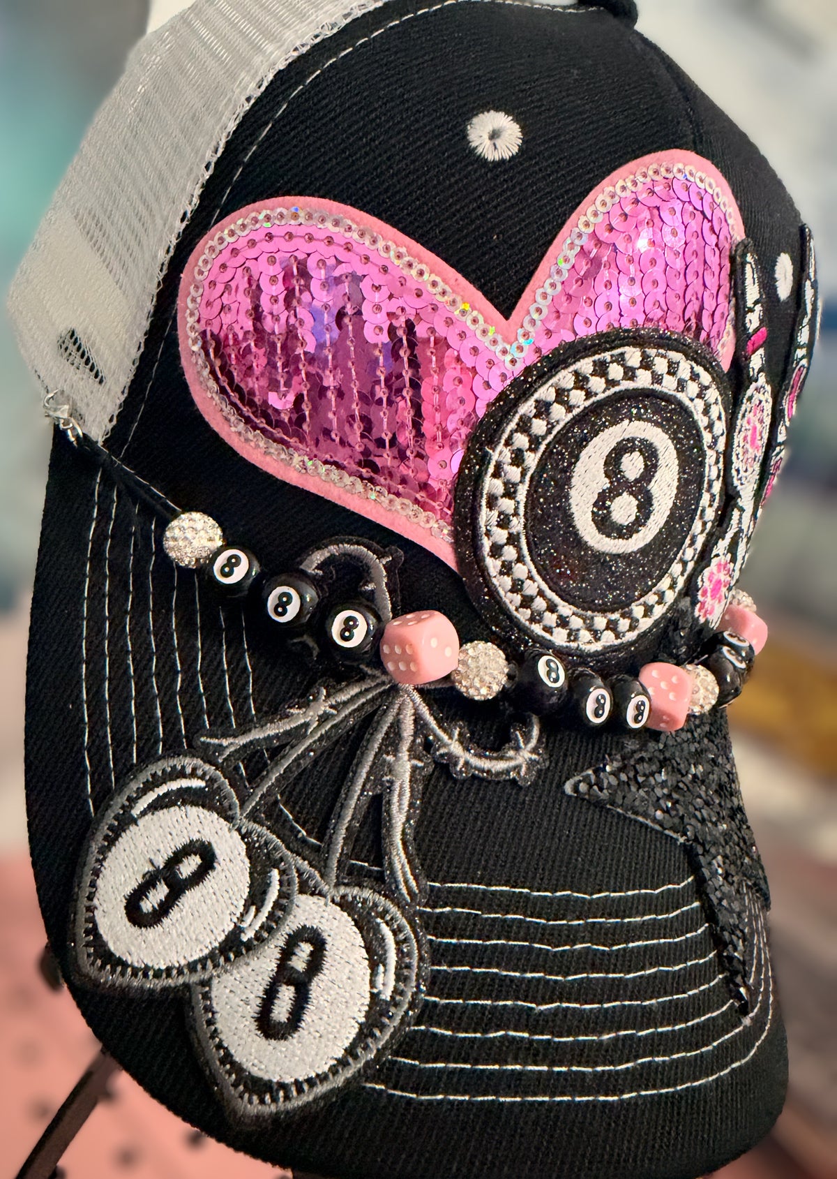 Custom Rhinestone Pretty Reckless Trucker Hat