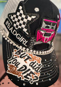 Custom Pink UTV Rhinestone Trucker Hat