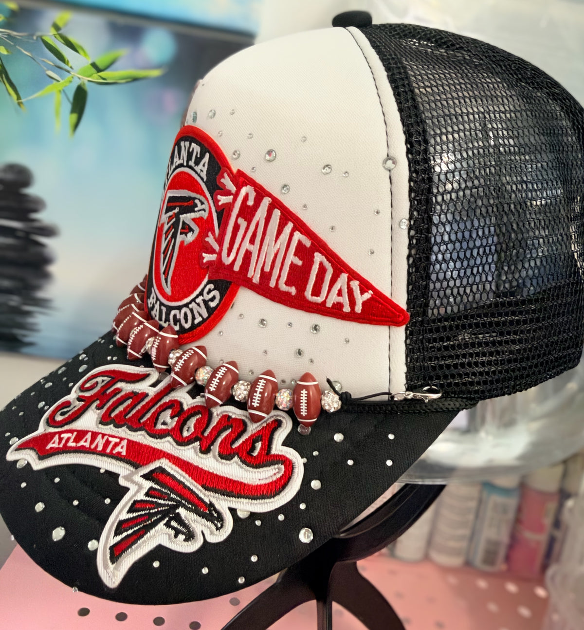 Custom Atlanta Falcons Like Bling Trucker Hat