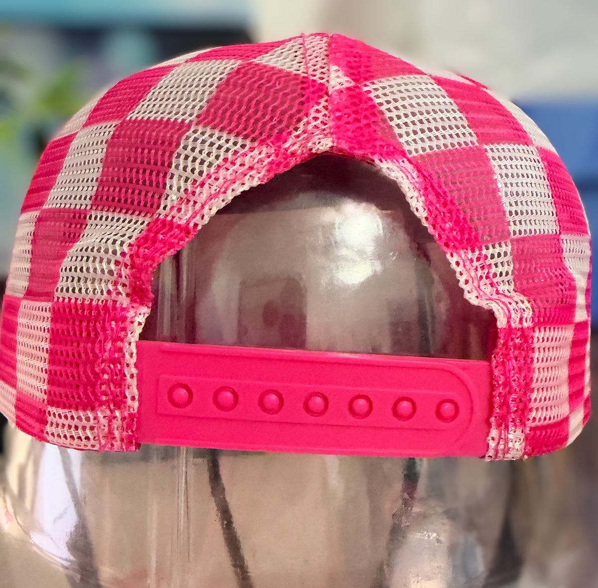 Custom Pink Jeep Girl Rhinestone Trucker Hat With 2 Hat Chains