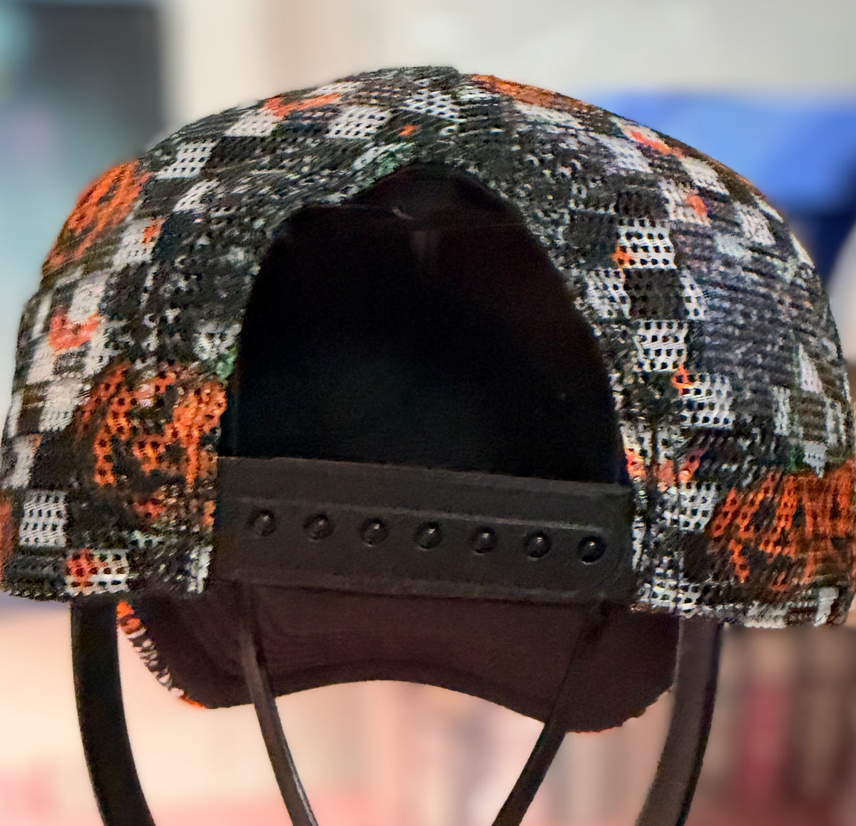 Custom Halloween Pumpkin Rhinestone Trucker Hat With Spiderweb Hat Chain