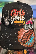 Girls Gone Muddy Custom Trucker Hat With Rhinestones